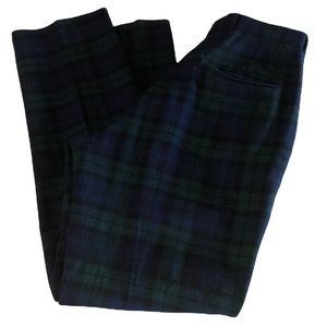 Blue/green plaid wool trouser pant by Corbin